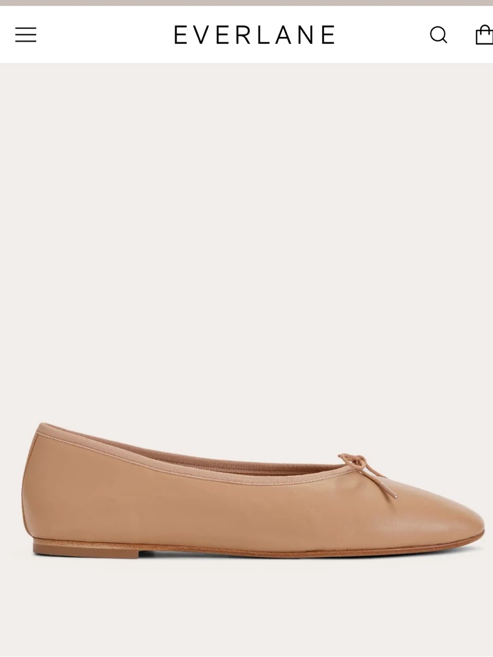 Everlane The Day Ballet Flat in Blush Tan